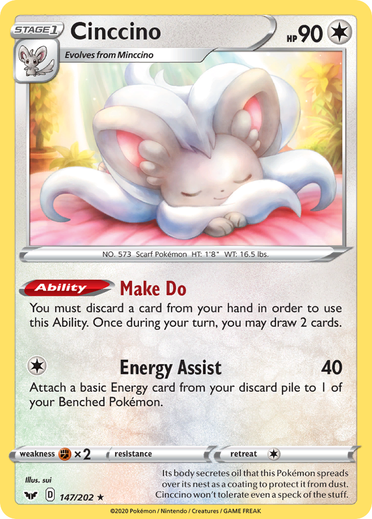 Cinccino (147/202) [Sword & Shield: Base Set] | L.A. Mood Comics and Games
