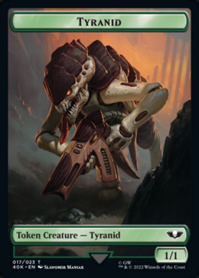 Tyranid (017) // Tyranid (018) Double-Sided Token (Surge Foil) [Warhammer 40,000 Tokens] | L.A. Mood Comics and Games