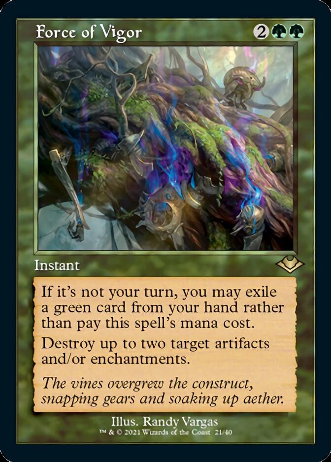 Force of Vigor (Retro Foil Etched) [Modern Horizons] | L.A. Mood Comics and Games