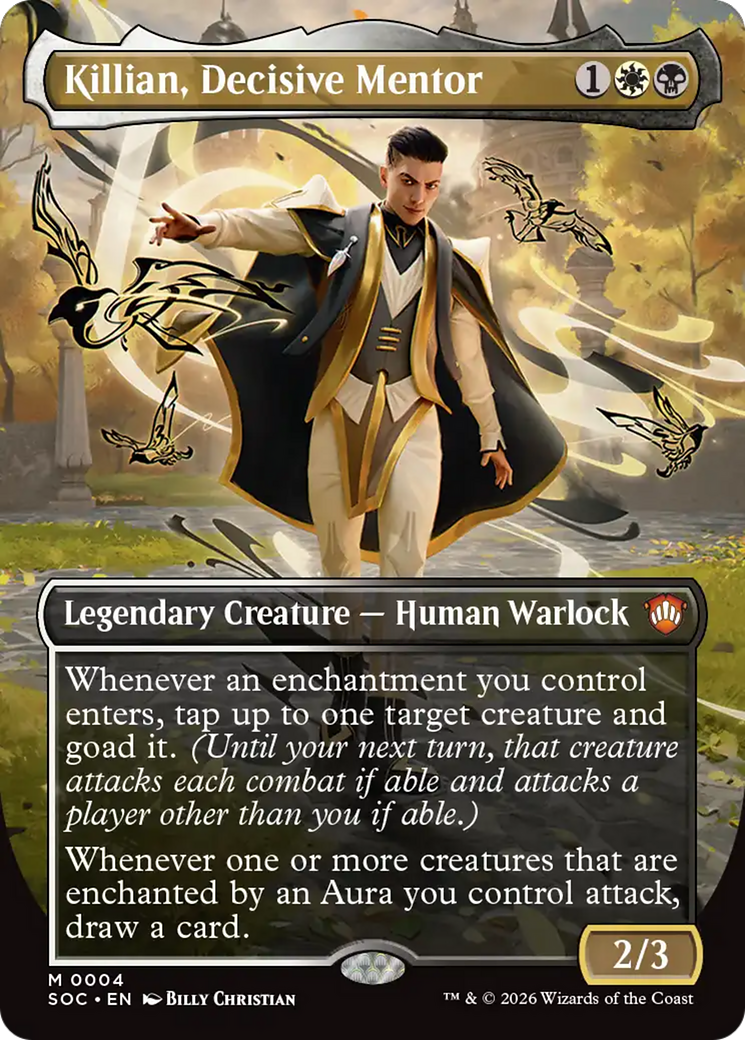 Killian, Decisive Mentor (Borderless) [Secrets of Strixhaven Commander] | L.A. Mood Comics and Games