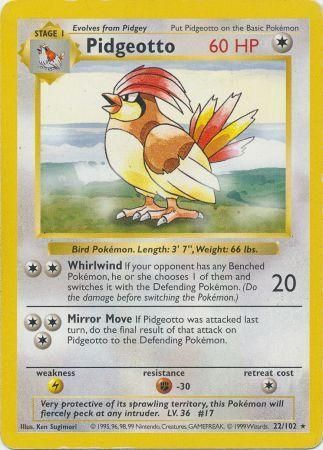 Pidgeotto (22/102) [Base Set Shadowless Unlimited] | L.A. Mood Comics and Games