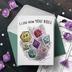 "I Like How you Roll" - D&D Nerd Birthday, Love, Anniversary | L.A. Mood Comics and Games