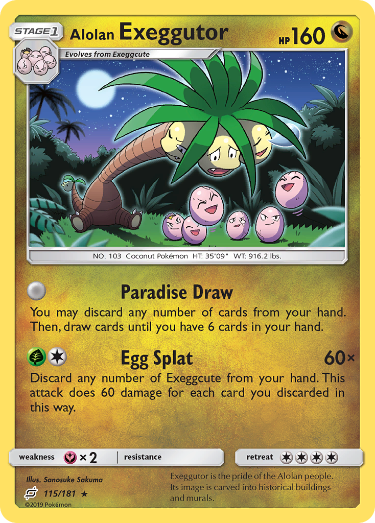 Alolan Exeggutor (115/181) [Sun & Moon: Team Up] | L.A. Mood Comics and Games