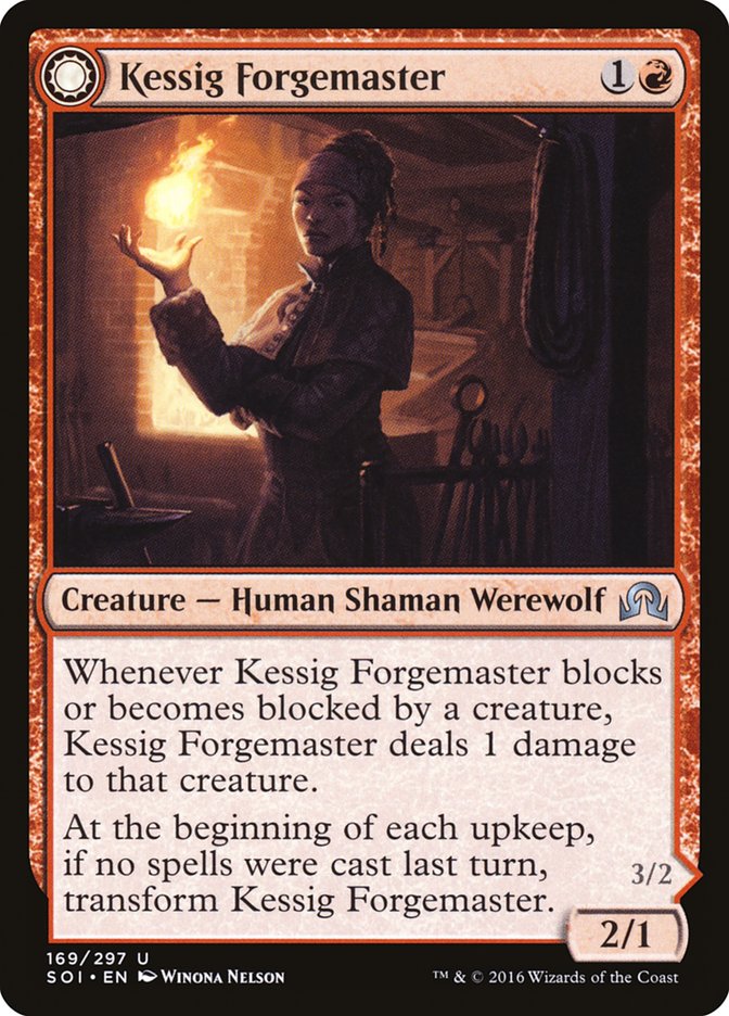Kessig Forgemaster // Flameheart Werewolf [Shadows over Innistrad] | L.A. Mood Comics and Games