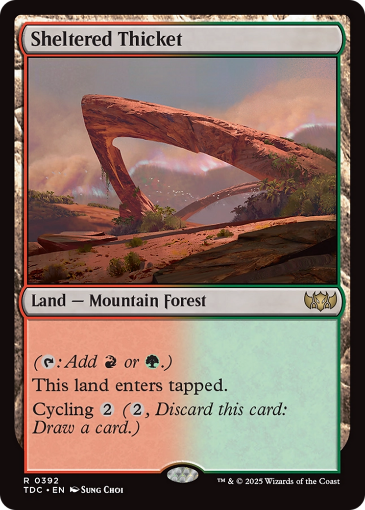 Sheltered Thicket [Tarkir: Dragonstorm Commander] | L.A. Mood Comics and Games