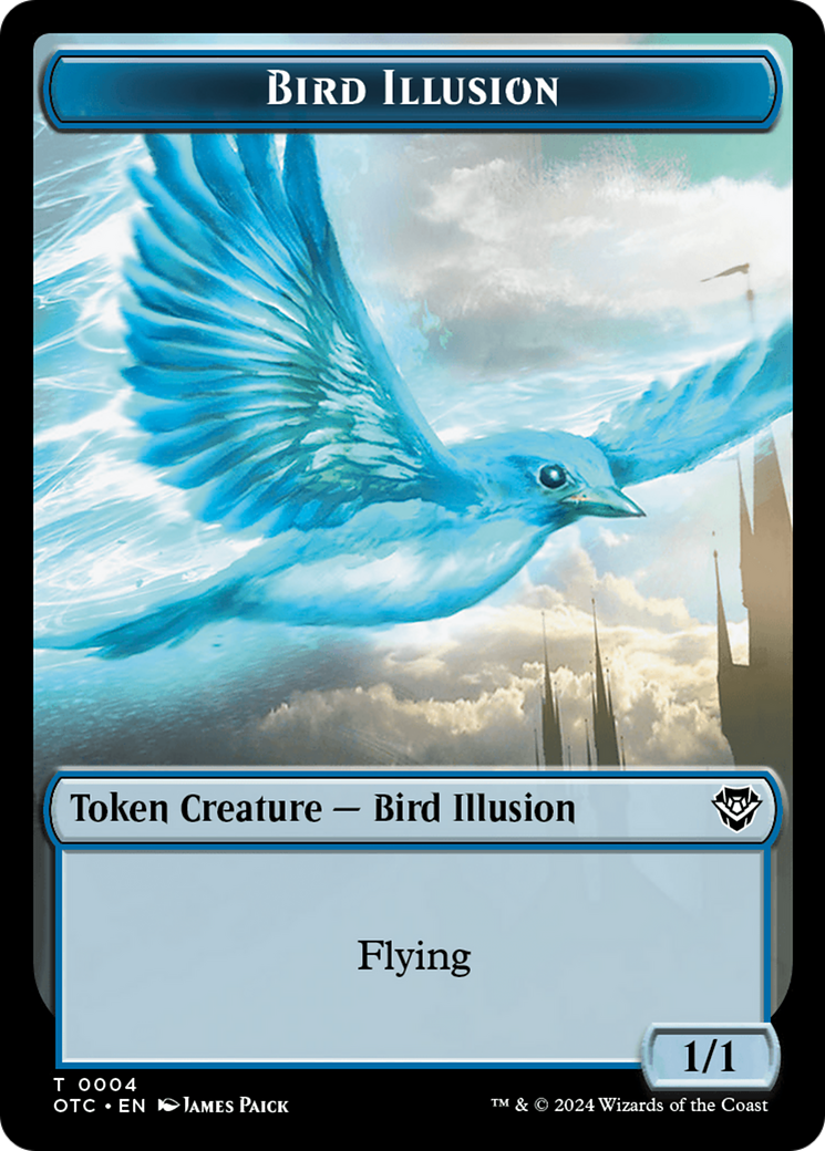 Bird Illusion // Elemental (0014) Double-Sided Token [Outlaws of Thunder Junction Commander Tokens] | L.A. Mood Comics and Games