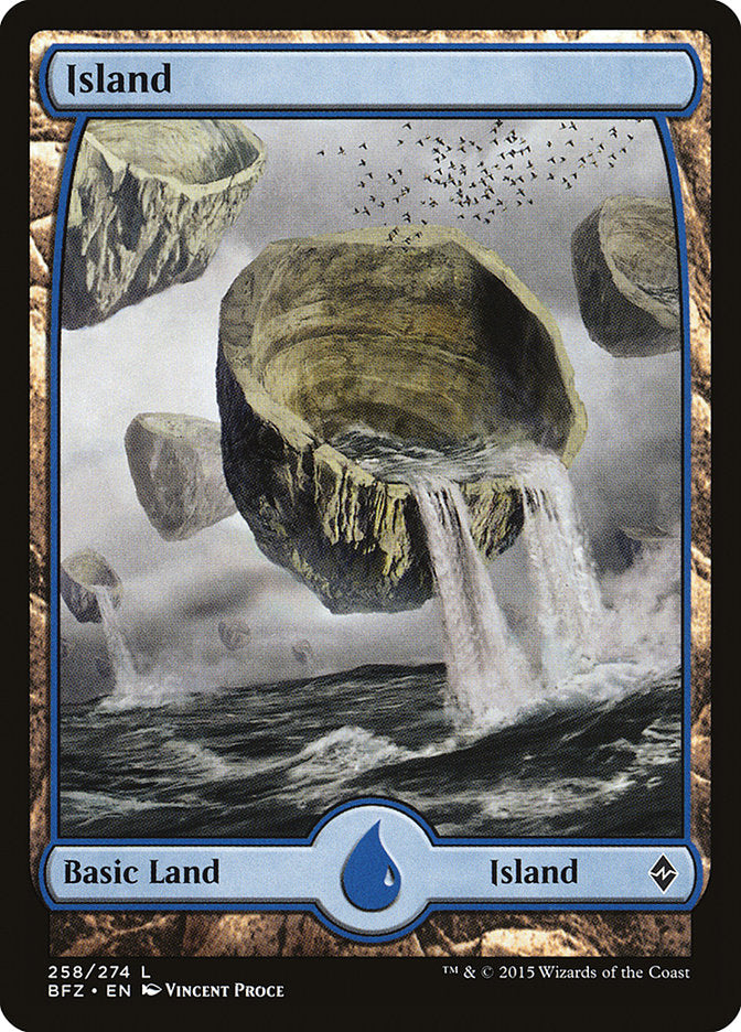 Island (258) (Full Art) [Battle for Zendikar] | L.A. Mood Comics and Games