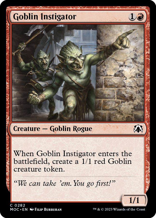 Goblin Instigator [March of the Machine Commander] | L.A. Mood Comics and Games