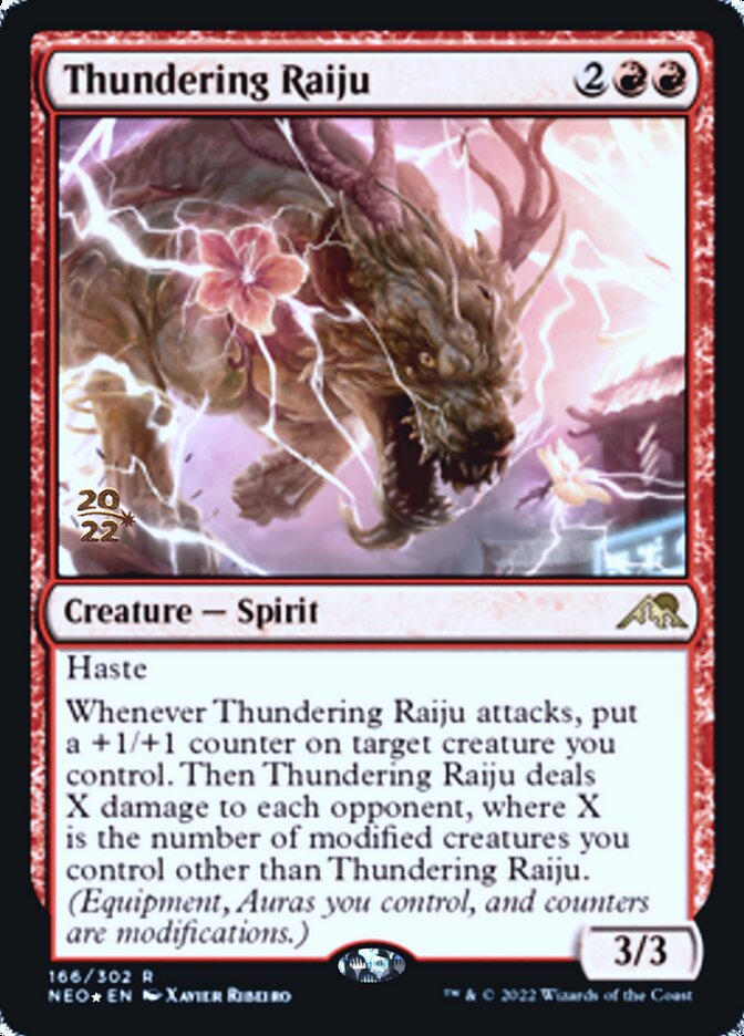 Thundering Raiju [Kamigawa: Neon Dynasty Prerelease Promos] | L.A. Mood Comics and Games