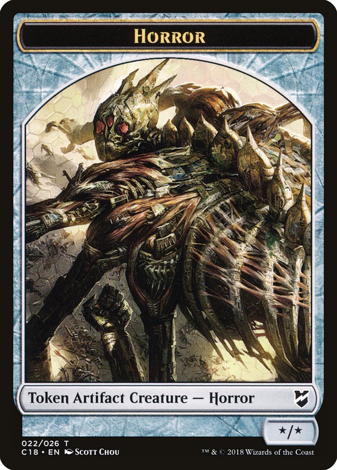 Mask // Horror Double-Sided Token [Commander 2018 Tokens] | L.A. Mood Comics and Games