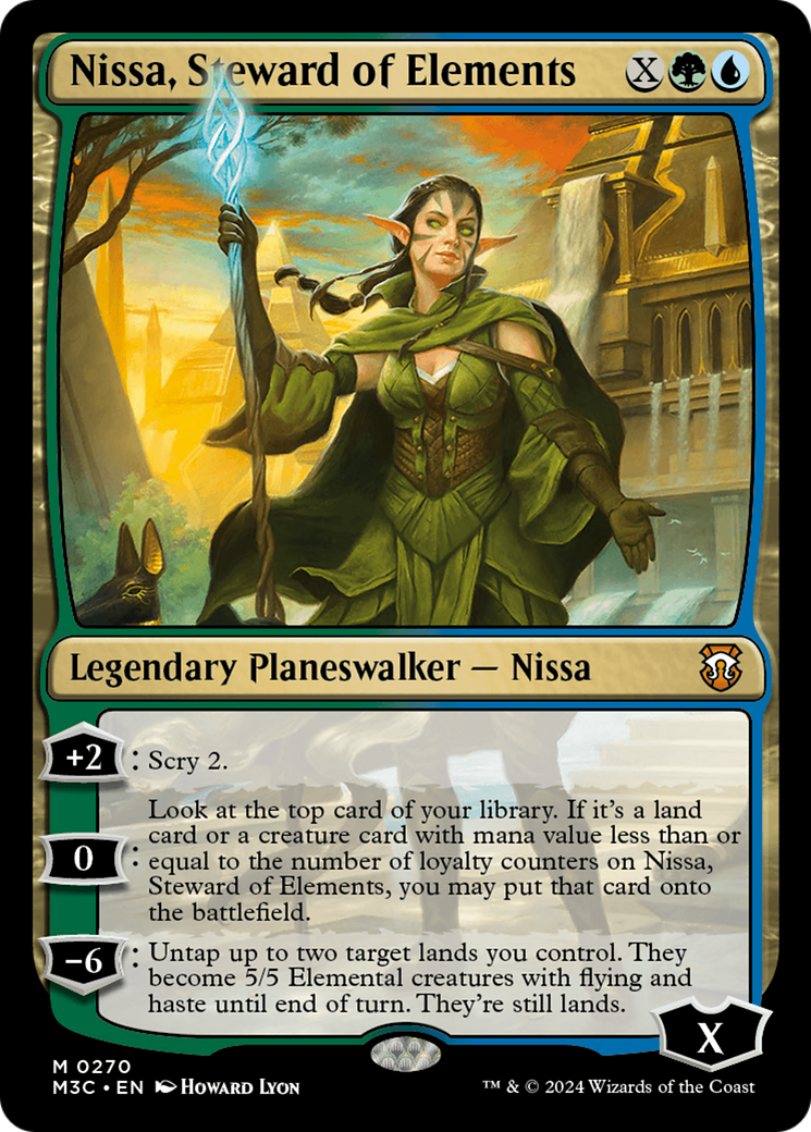 Nissa, Steward of Elements (Ripple Foil) [Modern Horizons 3 Commander] | L.A. Mood Comics and Games