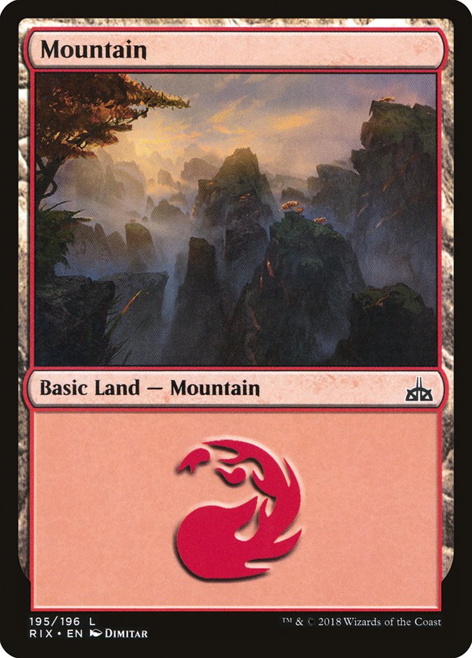 Mountain (195) [Rivals of Ixalan] | L.A. Mood Comics and Games