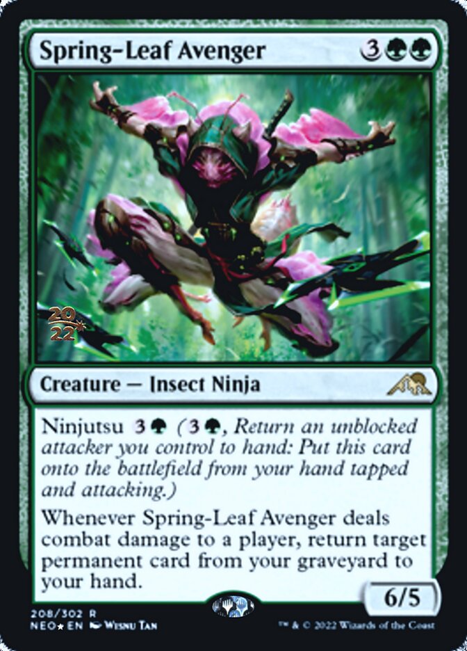 Spring-Leaf Avenger [Kamigawa: Neon Dynasty Prerelease Promos] | L.A. Mood Comics and Games