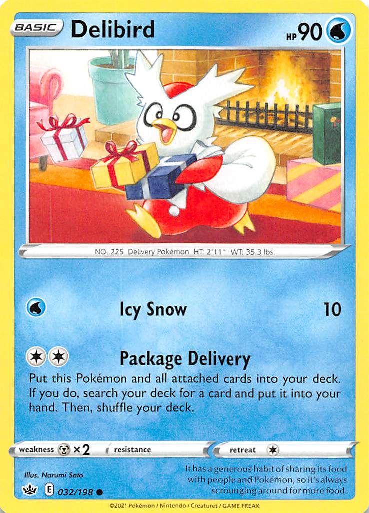 Delibird (032/198) [Sword & Shield: Chilling Reign] | L.A. Mood Comics and Games