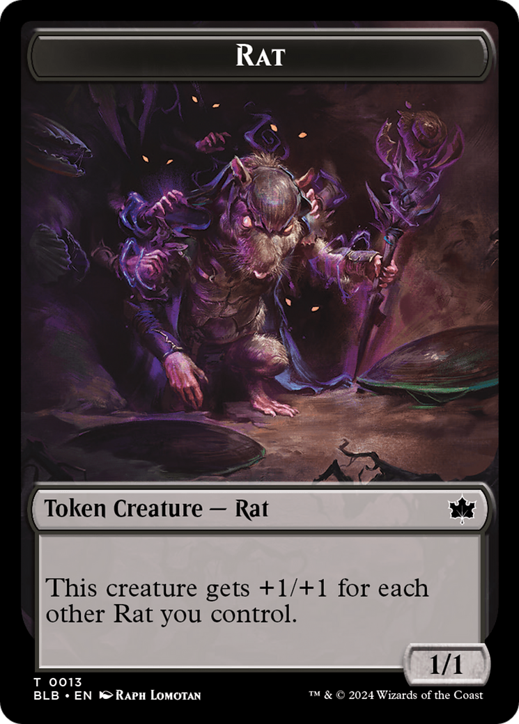 Rat Token [Bloomburrow Tokens] | L.A. Mood Comics and Games