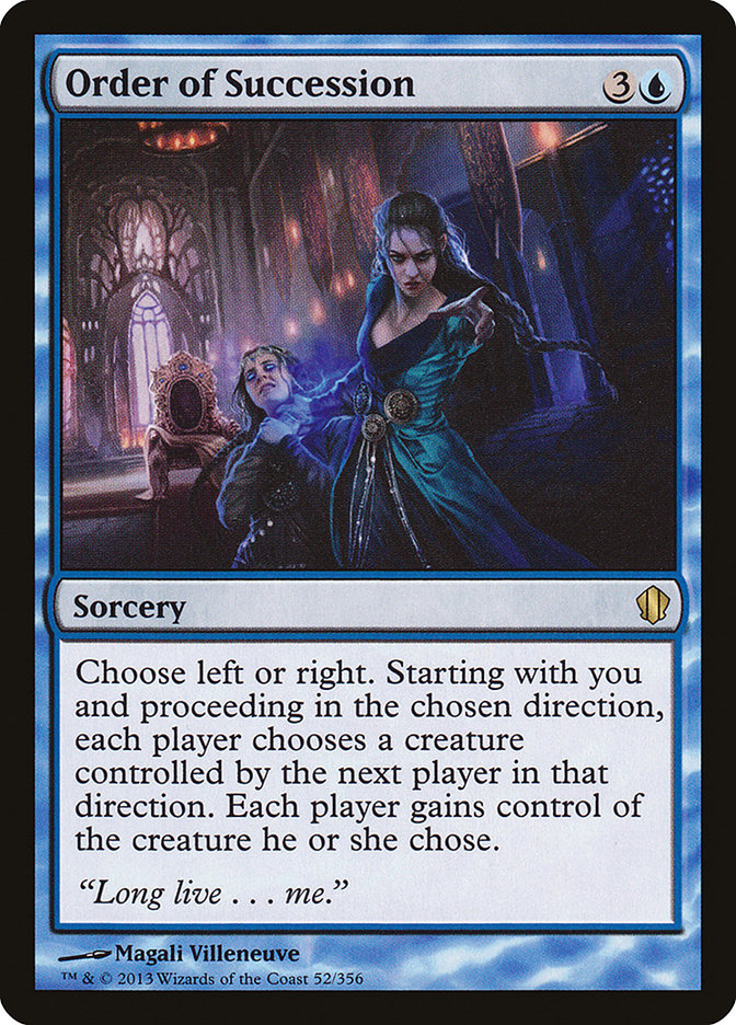 Order of Succession [Commander 2013] | L.A. Mood Comics and Games