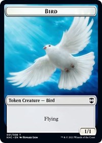 Bird // Spirit Double-Sided Token [Kaldheim Commander Tokens] | L.A. Mood Comics and Games