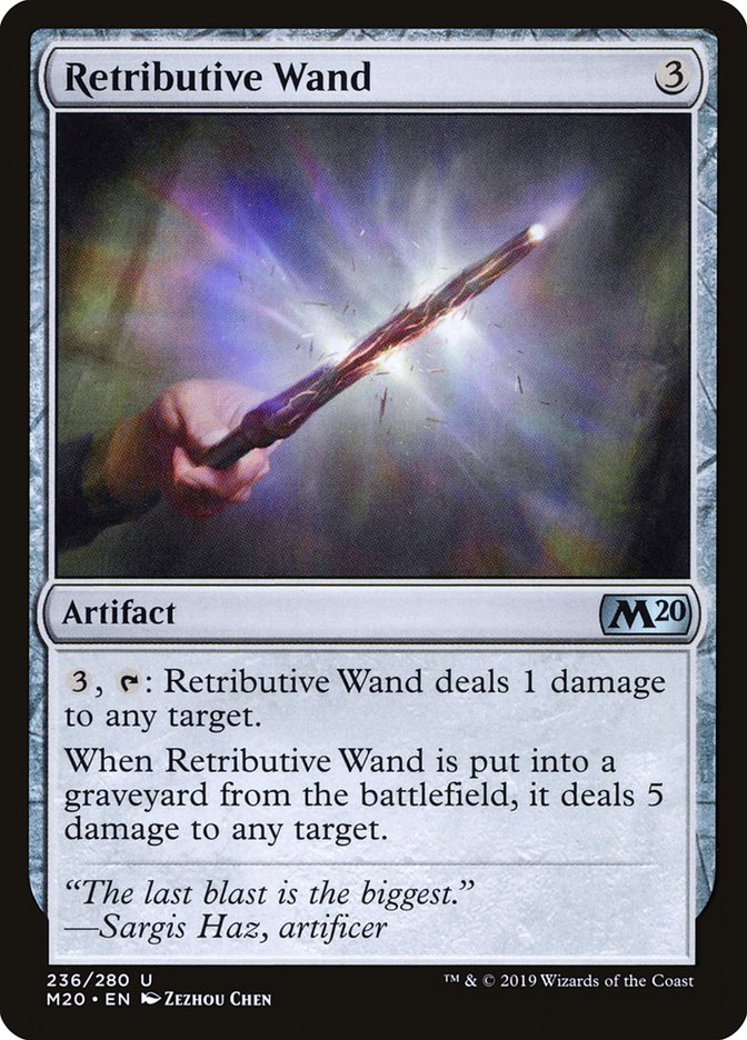 Retributive Wand [Core Set 2020] | L.A. Mood Comics and Games