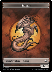 Goblin // Sliver Double-Sided Token [March of the Machine Commander Tokens] | L.A. Mood Comics and Games