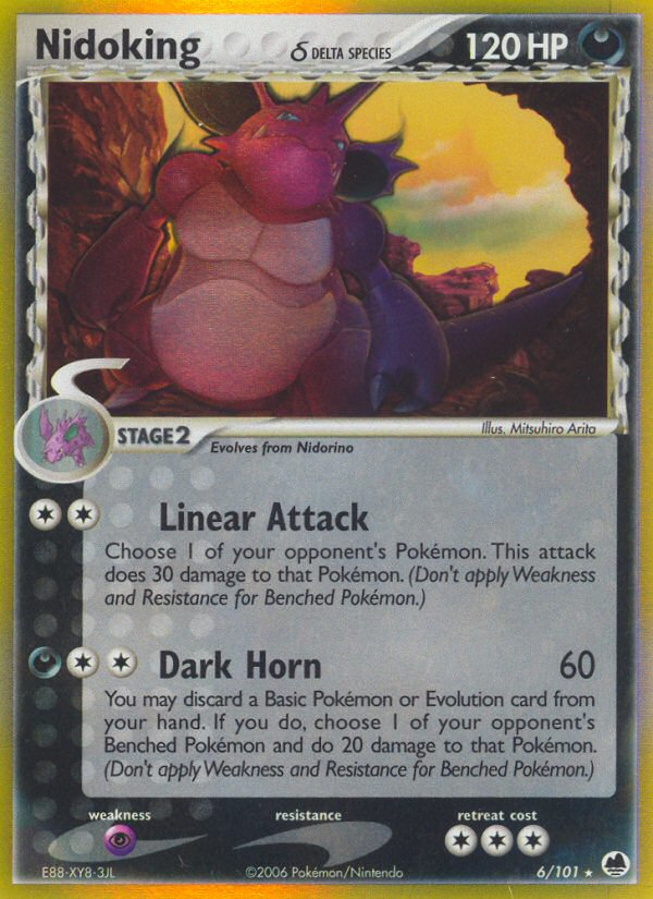 Nidoking (6/101) (Delta Species) [EX: Dragon Frontiers] | L.A. Mood Comics and Games