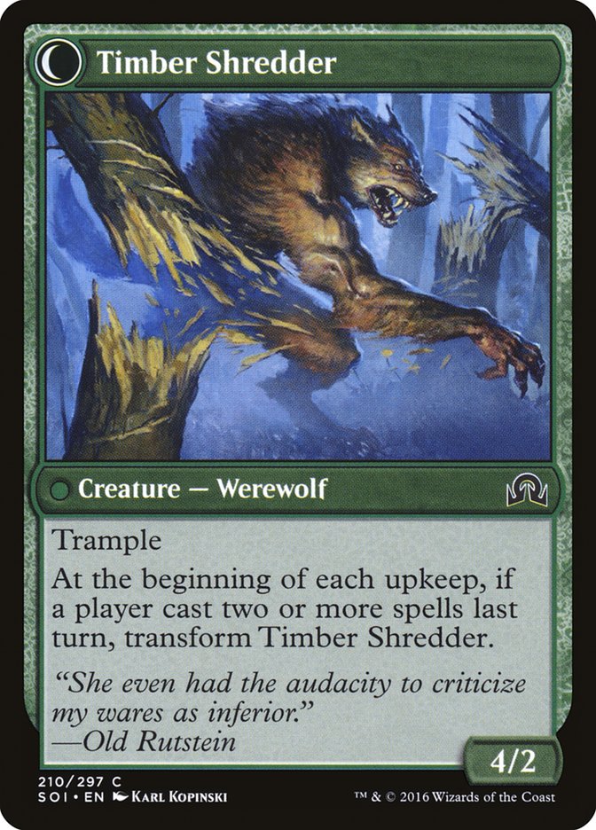 Hinterland Logger // Timber Shredder [Shadows over Innistrad] | L.A. Mood Comics and Games