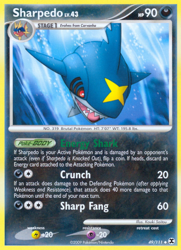 Sharpedo (49/111) [Platinum: Rising Rivals] | L.A. Mood Comics and Games