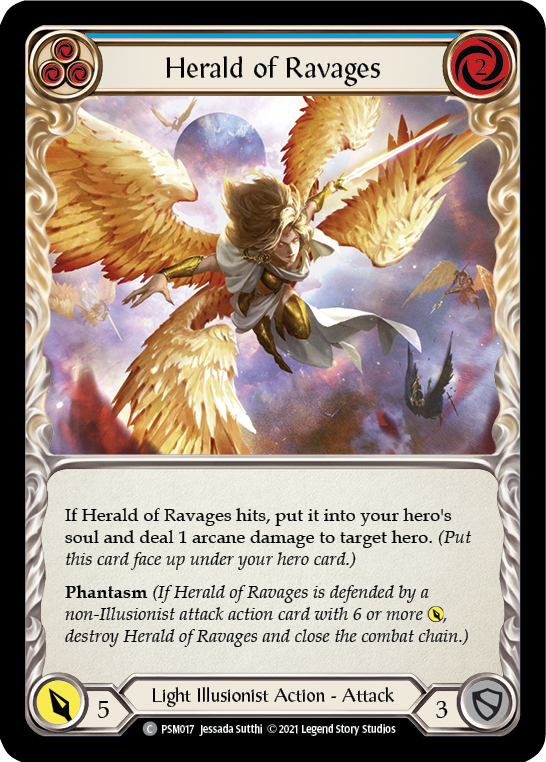 Herald of Ravages (Blue) [PSM017] (Monarch Prism Blitz Deck) | L.A. Mood Comics and Games