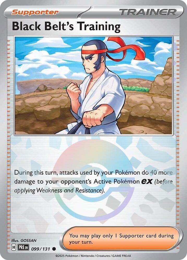 Black Belt's Training (099/131) (Poke Ball Pattern) [Scarlet & Violet: Prismatic Evolutions] | L.A. Mood Comics and Games