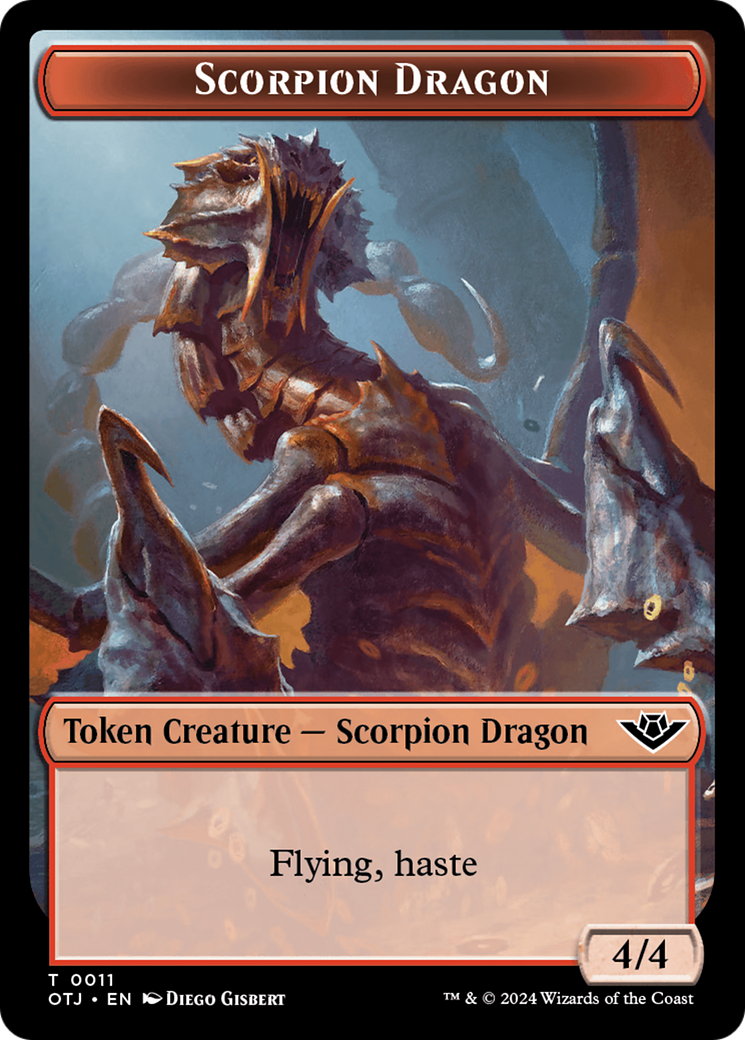 Treasure // Scorpion Dragon Double-Sided Token [Outlaws of Thunder Junction Tokens] | L.A. Mood Comics and Games