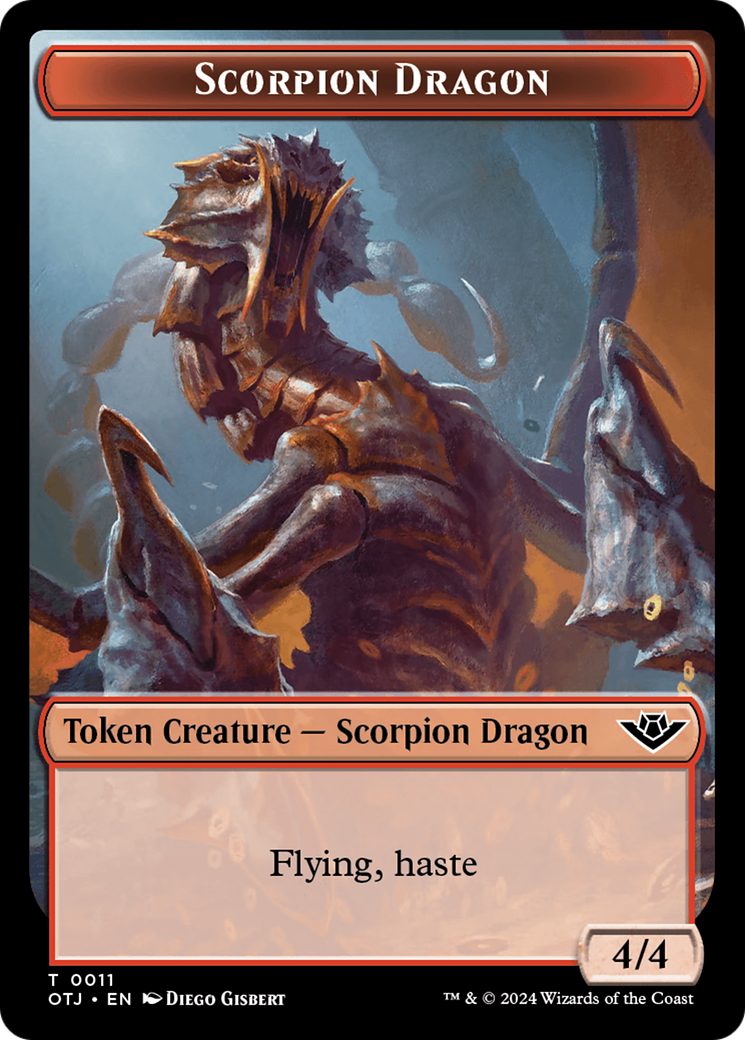 Scorpion Dragon Token [Outlaws of Thunder Junction Tokens] | L.A. Mood Comics and Games