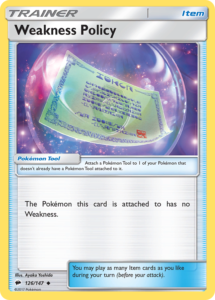 Weakness Policy (126/147) [Sun & Moon: Burning Shadows] | L.A. Mood Comics and Games