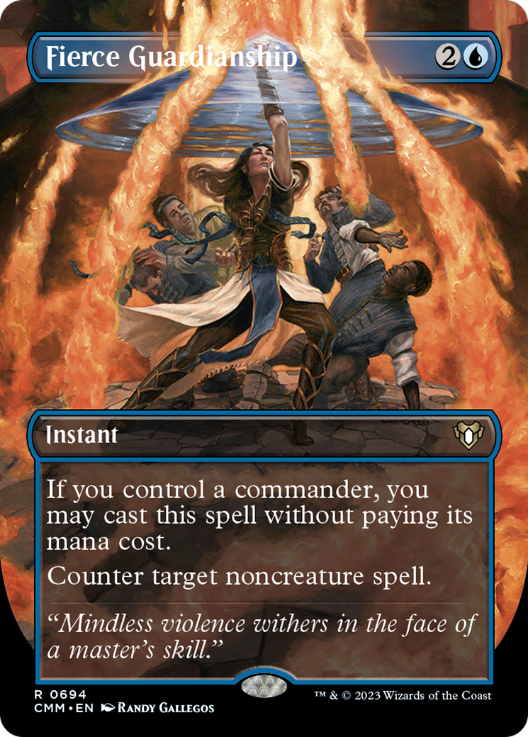 Fierce Guardianship (Borderless Alternate Art) [Commander Masters] | L.A. Mood Comics and Games