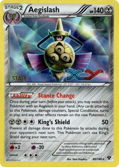 Aegislash (86/146) (Staff Prerelease Promo) [XY: Black Star Promos] | L.A. Mood Comics and Games