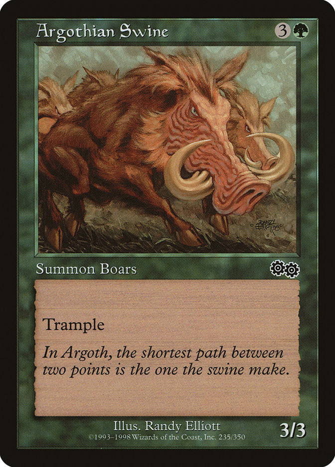 Argothian Swine [Urza's Saga] | L.A. Mood Comics and Games