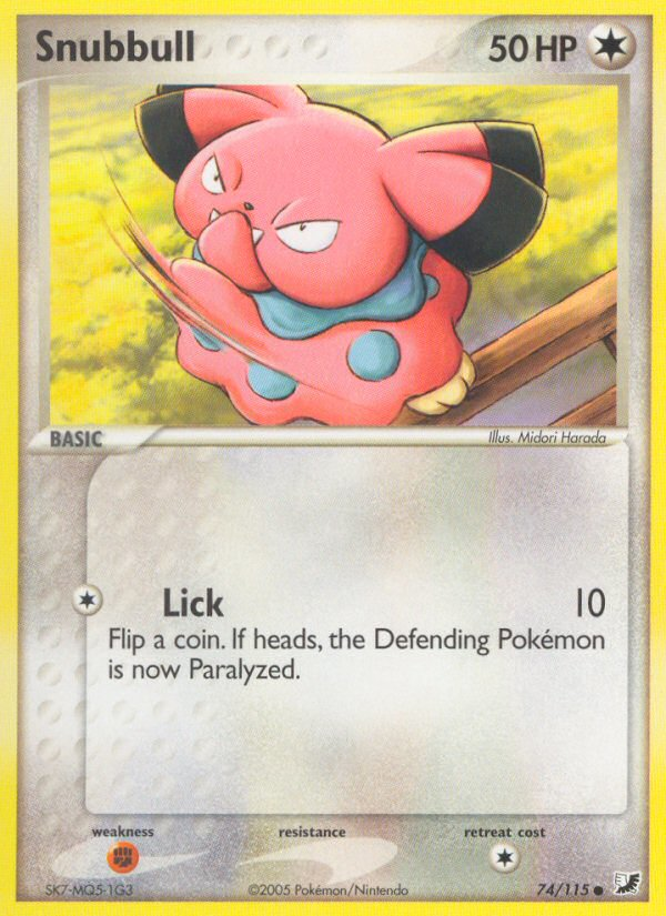 Snubbull (74/115) [EX: Unseen Forces] | L.A. Mood Comics and Games