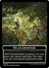 Wicked Role / Cursed Role // Emblem - On An Adventure Double-Sided Token [Wilds of Eldraine Tokens] | L.A. Mood Comics and Games