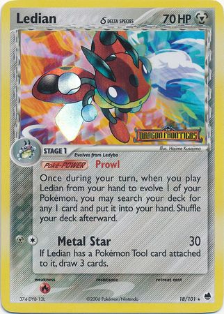 Ledian (18/101) (Delta Species) (Stamped) [EX: Dragon Frontiers] | L.A. Mood Comics and Games