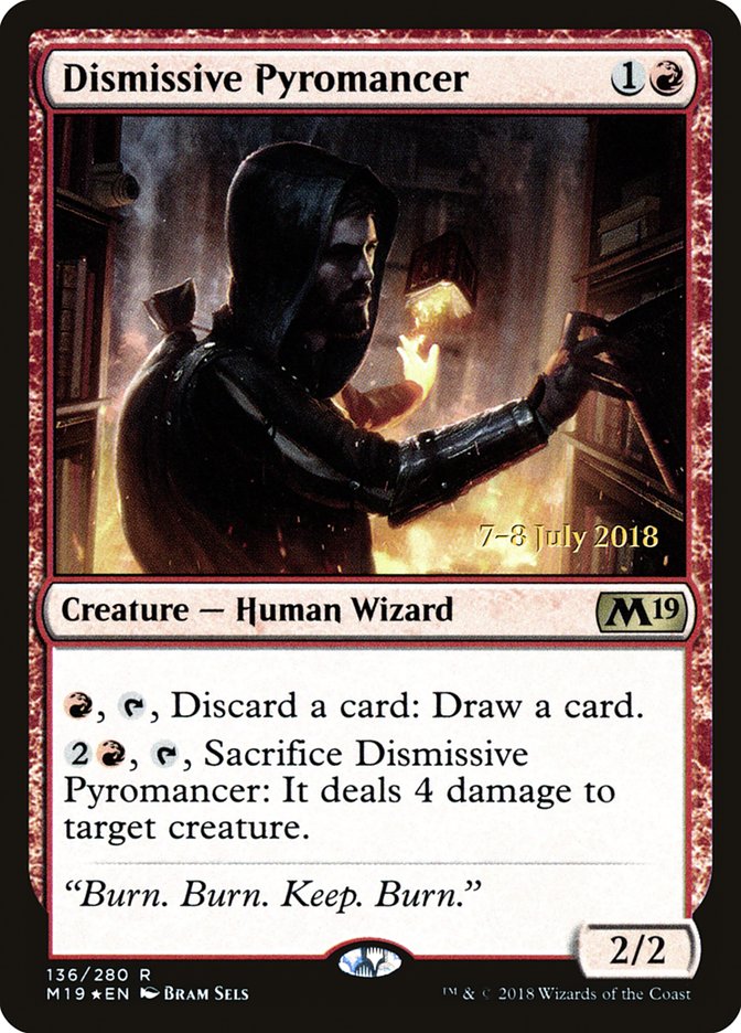 Dismissive Pyromancer [Core Set 2019 Prerelease Promos] | L.A. Mood Comics and Games