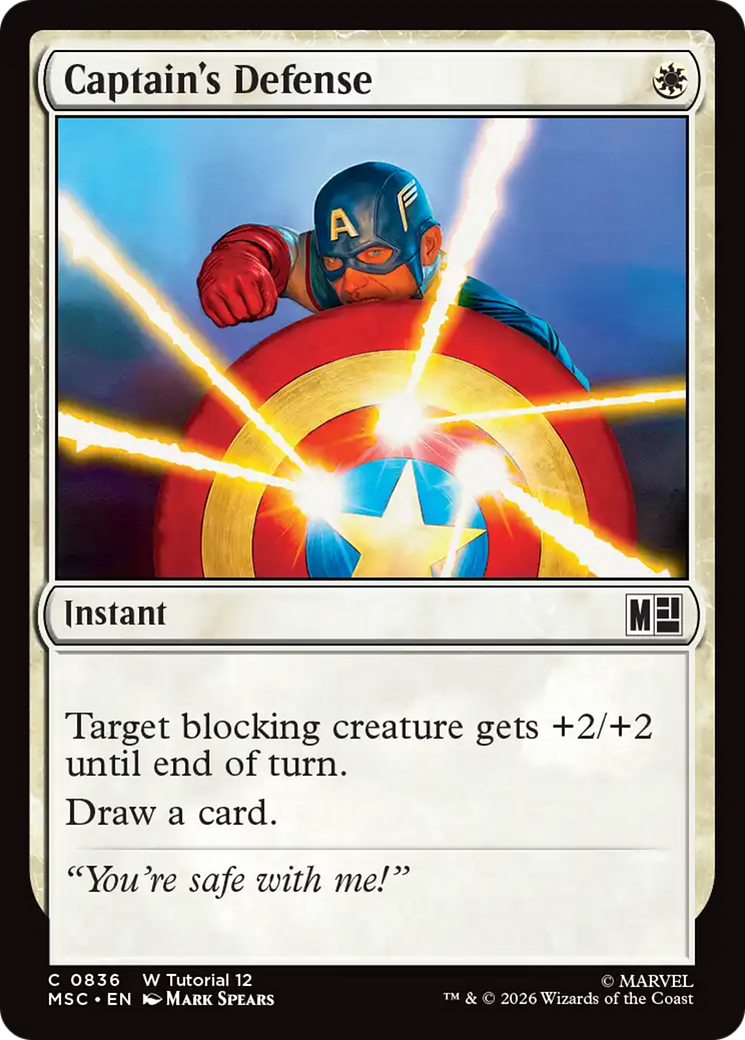 Captain's Defense (0836) [Marvel Super Heroes Commander] | L.A. Mood Comics and Games