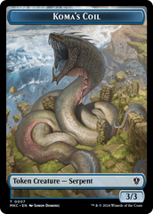 Tentacle // Koma's Coil Double-Sided Token [Murders at Karlov Manor Commander Tokens] | L.A. Mood Comics and Games