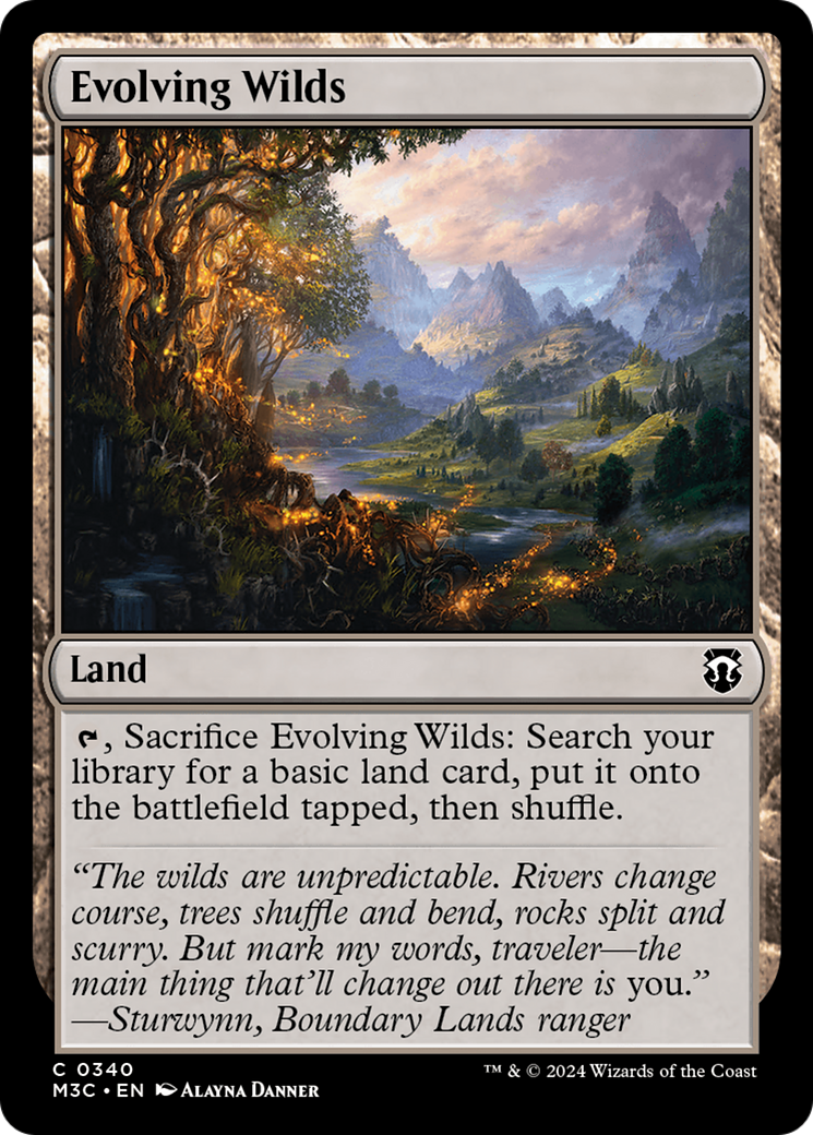 Evolving Wilds (Ripple Foil) [Modern Horizons 3 Commander] | L.A. Mood Comics and Games