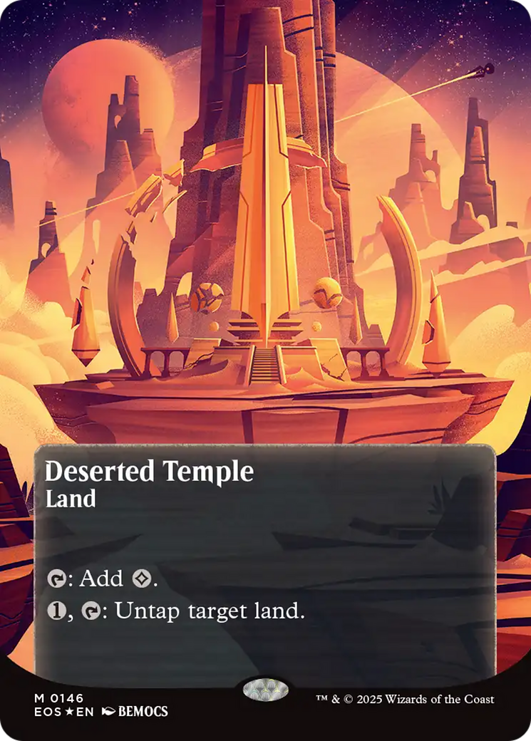 Deserted Temple (0146) (Borderless) (Galaxy Foil) [Edge of Eternities: Stellar Sights] | L.A. Mood Comics and Games
