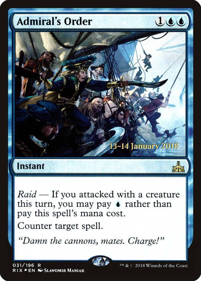 Admiral's Order [Rivals of Ixalan Prerelease Promos] | L.A. Mood Comics and Games