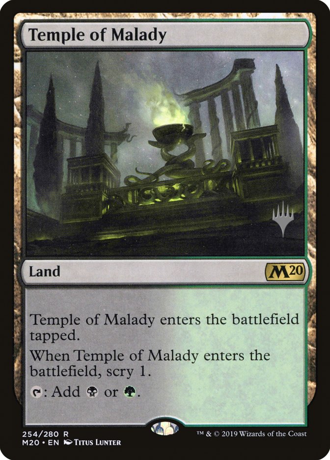 Temple of Malady (Promo Pack) [Core Set 2020 Promos] | L.A. Mood Comics and Games