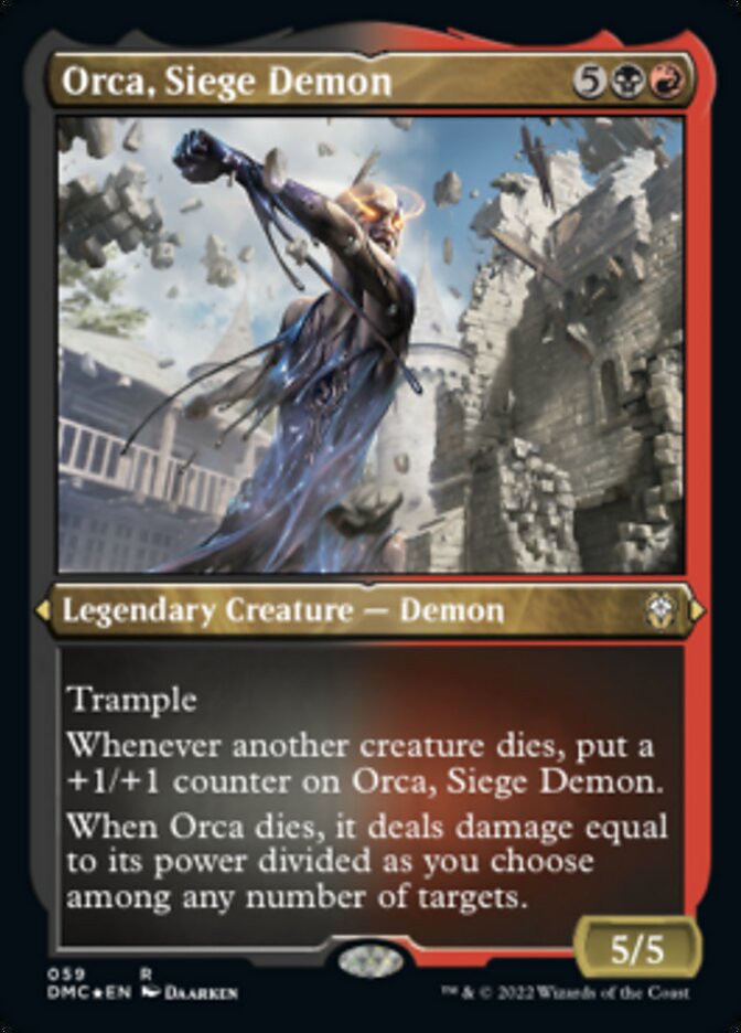 Orca, Siege Demon (Foil Etched) [Dominaria United Commander] | L.A. Mood Comics and Games