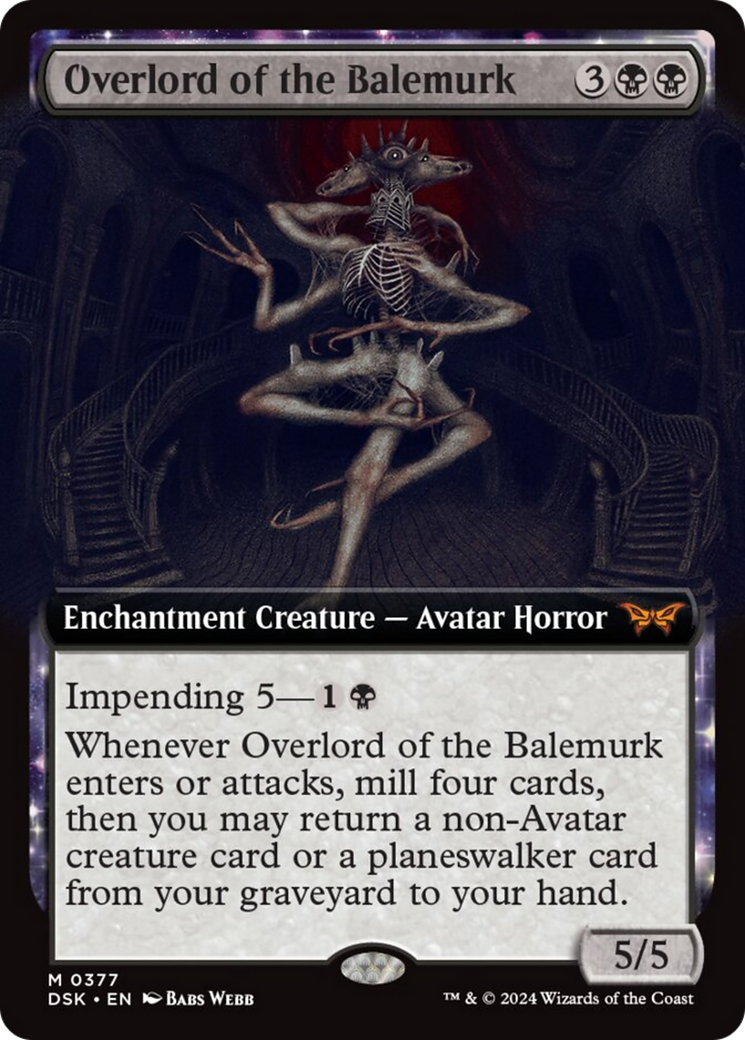 Overlord of the Balemurk (Extended Art) [Duskmourn: House of Horror] | L.A. Mood Comics and Games