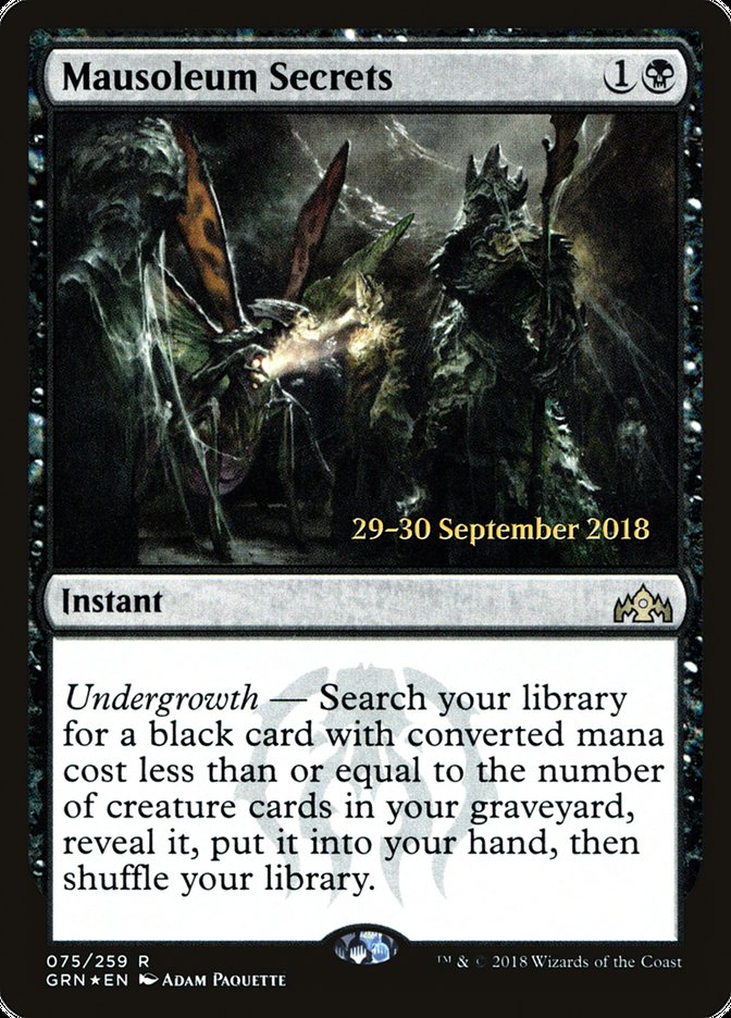 Mausoleum Secrets [Guilds of Ravnica Prerelease Promos] | L.A. Mood Comics and Games