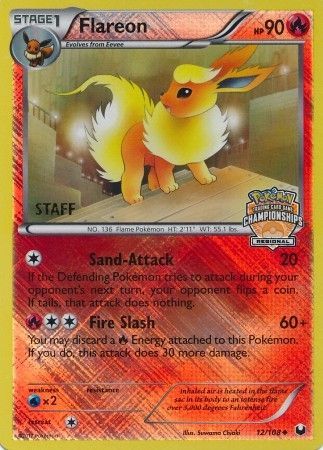 Flareon (12/108) (Regional Championship 2013 Promo Staff) [Black & White: Dark Explorers] | L.A. Mood Comics and Games
