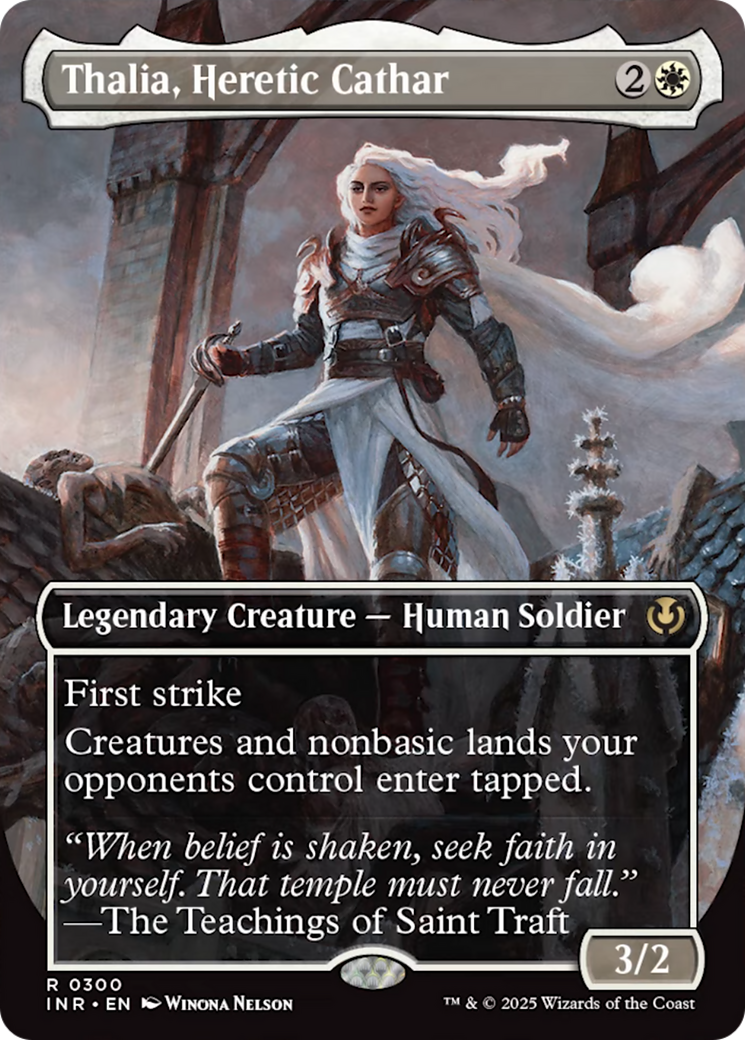Thalia, Heretic Cathar (borderless) [Innistrad Remastered] | L.A. Mood Comics and Games