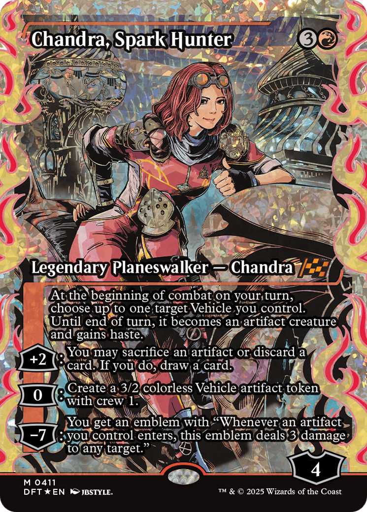 Chandra, Spark Hunter (Showcase) (Fracture Foil) [Aetherdrift] | L.A. Mood Comics and Games